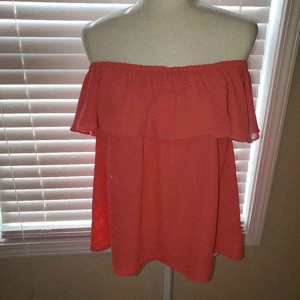 Maeve Coral Lightweight Multi-way Blouse Top - Size Medium